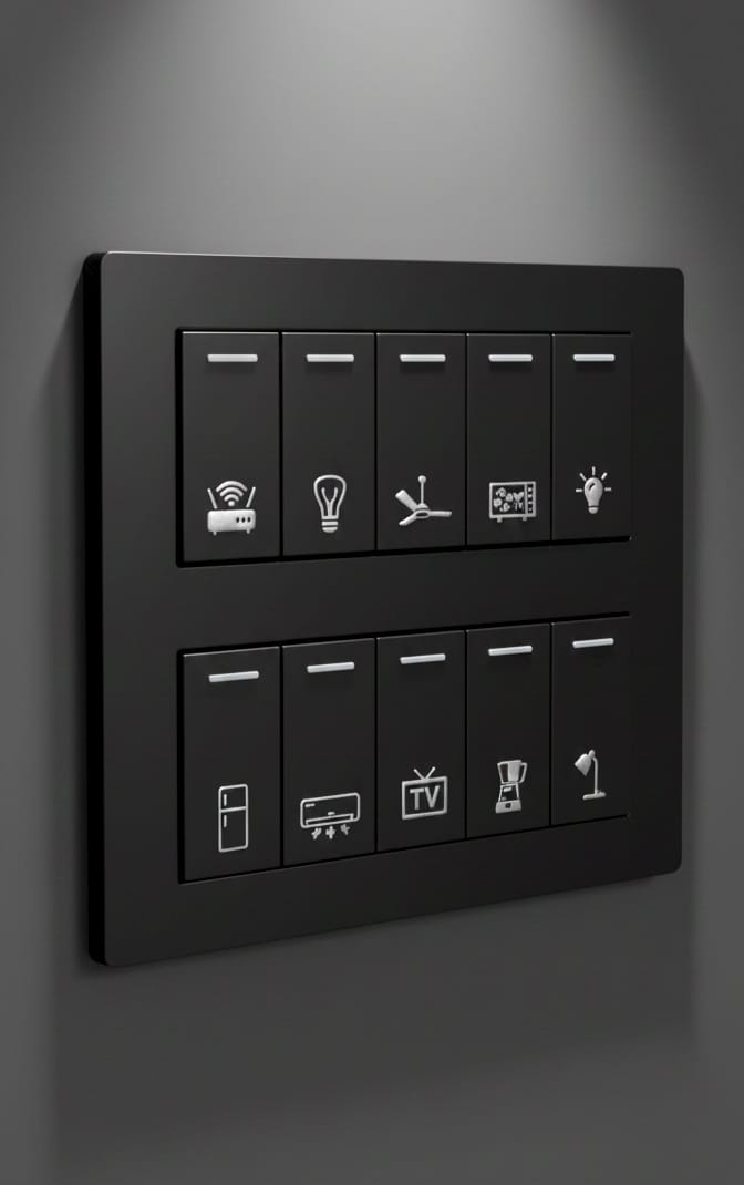 ✨Silver Metal Switch Sticker is a Premium Quality Metallic icon Sticker✨