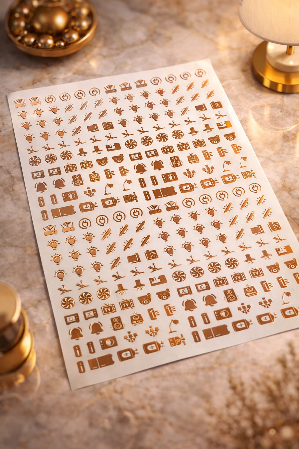 ✨ Luxury Rose Gold EP Metallic Switch Stickers ✨