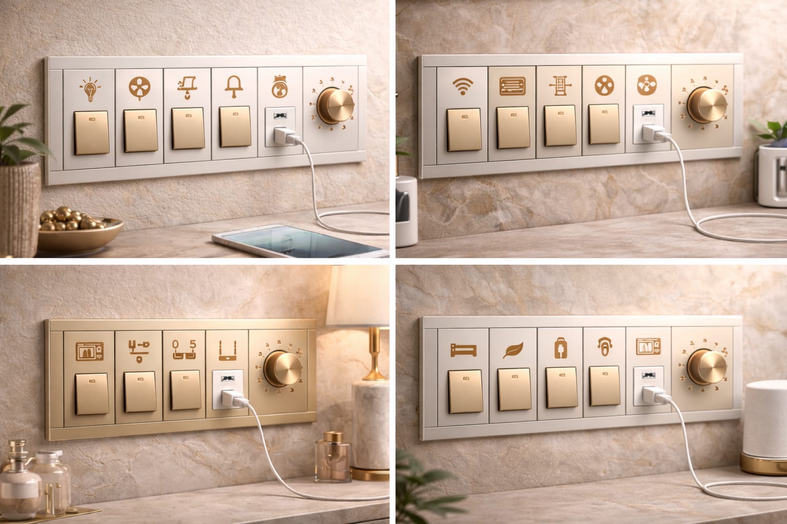 ✨ Luxury Rose Gold EP Metallic Switch Stickers ✨